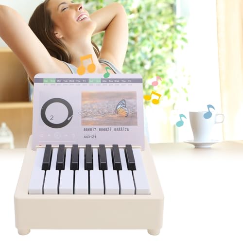 Calendrier de piano 2025 blanc avec lumières RVB pour bureau design