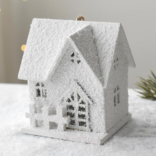 Enfeite de casa para árvore de Natal, Enfeite de casa pequena para Natal | Pingente de casinha de Na