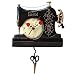 Allen Designs Vintage Stitch Sewing Machine Pendulum Wall Clock