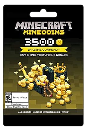 Minecraft Minecoin Pack 3500 Coins Gift Card (No CD/DVD)