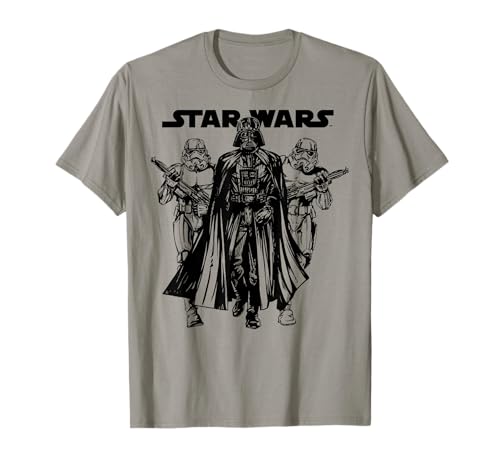 T-shirt Star Wars avec motif Vader et Stormtroopers résistant
