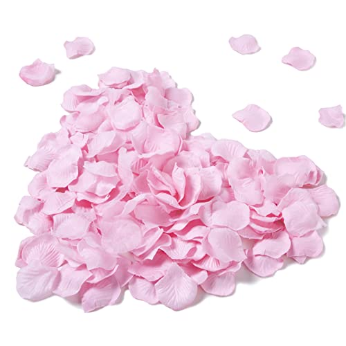 Senteria 3000 Stück Rosenblätter ,Rosenblüten rosa hochzeitsdeko Tisch, künstliche Blütenblätter für Tisch Valentinstag Party Blumen Blütenblätter Dekoration Cover