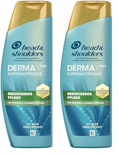 Head & Shoulders DermaXPro Beruhigende Pflege Anti-Schuppen-Shampoo 250ml mit Aloe Vera-Extrakt und Ceramide-Komplex, Hilft, Trockene, Juckende Kopfhaut zu Beruhigen und die Hautbarriere zu Stärken
