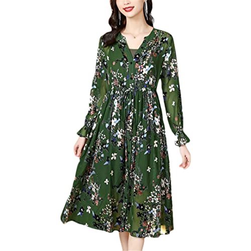 Robe rétro grande taille imprimée en coupe ample et manches courtes légères