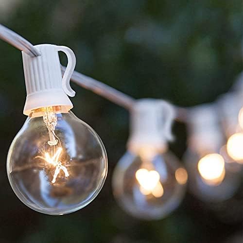 Outdoor String Lights Mains Powered 50Ft, 15M Festoon Lights with 25+2