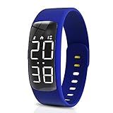 Yehtta Kids Fitness Tracker Smart Watch Bands Easter Gift for Kids Watch for Boys Pedometers for Walking Alarm Calorie Step Counter Wristband Child Sport Bracelet Blue Fitness Activity Watch