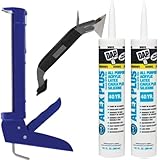 Do it Best Caulking Tool Kit Bundle: Caulk Gun-10.1oz White Acrylic Latex w/Silicone (2 Pack)- 3-in-1 (Caulk Remover Tool, Finishing & Application)(4 Items Total),775110/CT31-DIB/783423-2