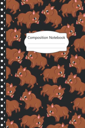 Boar Composition Notebook: Pretty Boar Blank Lined Journal: 100 pages 6x9' Boar Journal For Girls, Kids, Adults, Students, Teachers, School Supplies, Writing Journal, Perfect Gifts For Boar Lovers