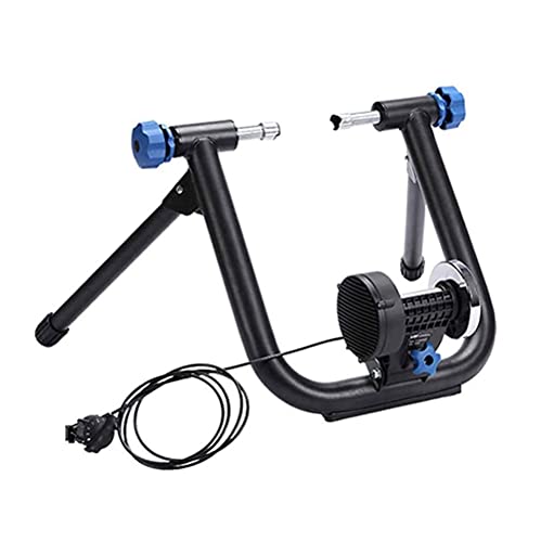 SMSOM Soporte de entrenador de bicicletas estacionario - rodillo de entrenador de bicicleta magnética con ajuste de nivel de 6 velocidades: entrenador de montar a bicicletas de carretera y bicicleta d