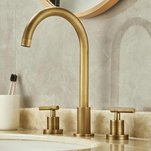 Robinet mitigeur de lavabo rétro à 2 poignées pour rénovation de salle de bains