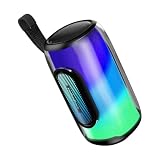 RadioShack - Altoparlante senza fili, 10 W, luce RGB a 360°, Bluetooth 5.1, impermeabile IPX5