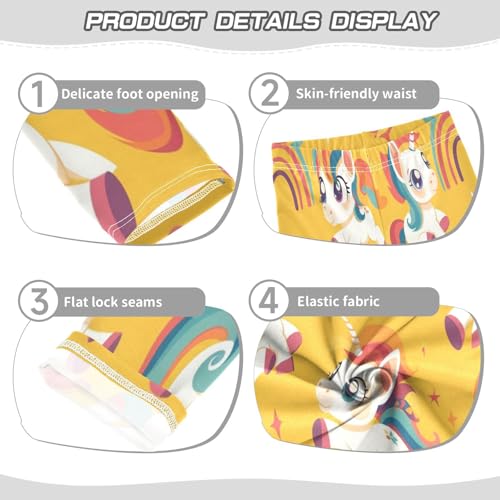 Toddler Girls Leggings Printed Yoga Pants Leggings Rainbow Horse for Kids3