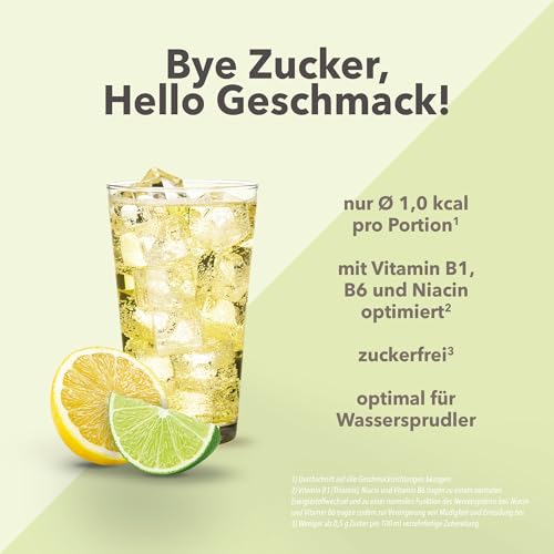 Best Body Nutrition Vital Drink ZEROP® - Zitrone-Limette, Original Getränkekonzentrat - Sirup - zuckerfrei, 1:80 ergibt 40 Liter Fertiggetränk, 500 ml