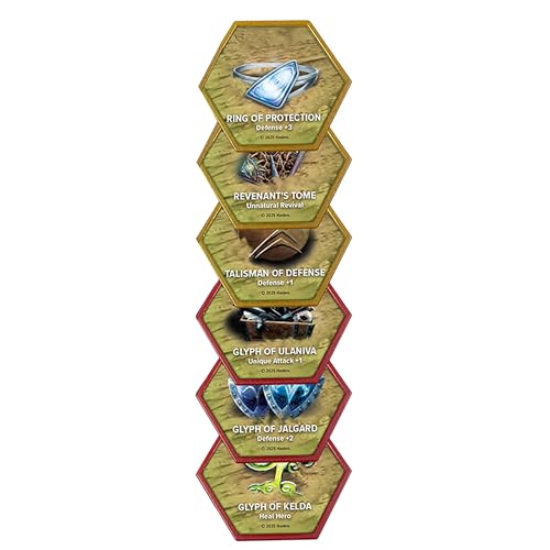 Renegade Game Studios - Pack de Glifos Heroscape, expansión estratégica con 33 miniaturas: 11 glifos permanentes, 5 temporales y 17 glifos de tesoro para juego de mesa táctico miniatura 5