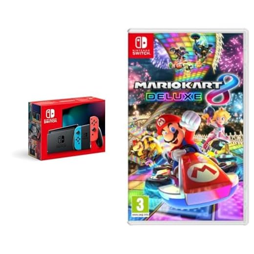 Nintendo Switch (Neon Red/Neon blue) & Mario Kart 8 Deluxe (Switch)