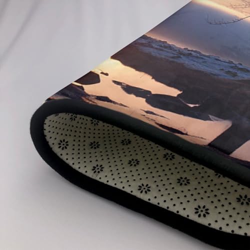 Tapis vintage salon silhouette branche crépuscule décor - 6