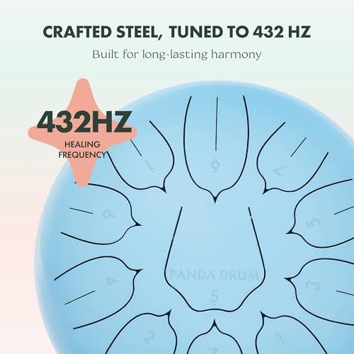 Pro y Plus Steel Tongue Drums 432 Hz Negro y Azul miniatura 5