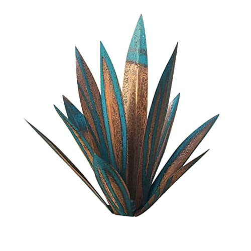 Liummrcy Plantes d'agave en métal décor extérieur, 13,78 Inchoutdoor Decor Tequila Sculpture Rustique Metal Agave Yard Art Agave Sculpture State Garden Yard décor Ornement Bleu