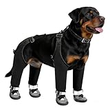 Protección para todo tipo de clima: las botas impermeables para perros proporcionan una funcionalidad duradera de equipo para perros al aire libre para proteger las patas contra condiciones climáticas adversas como la lluvia y la nieve, asegurando paseos seguros y agradables en cualquier terreno