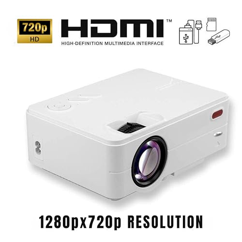 Image of TONZO LS-112 Basic LED Projector, 1080P Support 720P Native Projector, 120 LTPS Screen 3500 Lumens HDMI /USB /AV /SD /Audio Out Fire Stick | 50000 Hours Lamp Life | 3watt Built-in-Speaker (White)