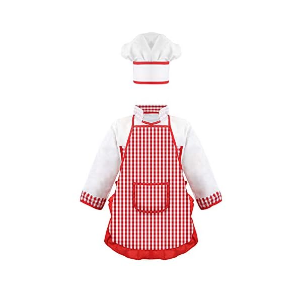 Jeowoqao boy's dress up costumes set, role play set 11-pcs trunk pirate, chef, construction worker, policeman costume fit kids girls age from 3-6 - image 5