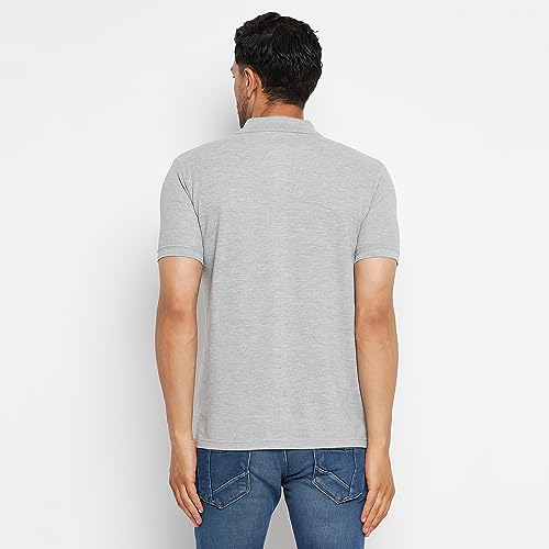 Image of Duke Stardust Men Polo Neck Half Sleeve Cotton T-Shirt (SD55 M.Grey Melange 4XL)
