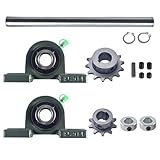 FUWTLP Silver Galvanized Jackshaft Go Kart Minibike Complete Jackshaft Kit 3/4