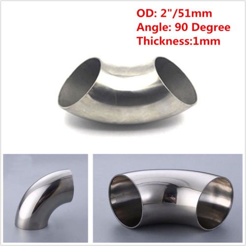 51mm 2" O/D 304 Stainless Steel Sanitary Weld 90 Degree Elbow Pipe Fitting For Homebrew - Foto 9