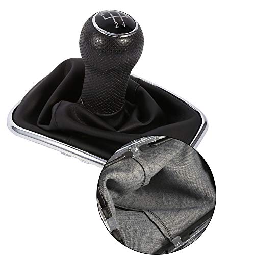 Perilla de cambio de marchas Polaina Perillas de cambio de palanca de coche de 5 velocidades Cubierta de bota de polaina Apta para Bora 4