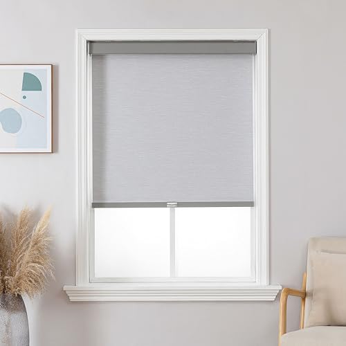 Joydeco 100% Blackout Roller Shades Cordless Blinds for Windows, Free-Stop