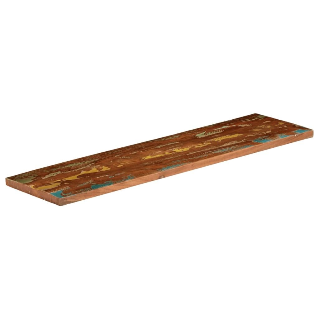 Générique Rechteckige Tischplatte, 110 x 30 x 3,8 cm, aus Massivholz, rustikale Ersatzplatte, glatte Oberfläche, leicht zu reinigen mit einem feuchten Tuch, Stück