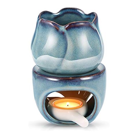 HITECHLIFE Duftlampe für ätherische Öle, 180 ml, Keramik-Wachsbrenner, Aromatherapie, Kerze, Duftzerstäuber, Zuhause Cover