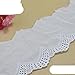 9 cm Largeur 100% Coton Broderie Dentelle Ruban ¨¤ Coudre Guipure Garniture Tissu Cha?ne ¨¤ Tricoter DIY V¨ºtement Accessoires Poup¨¦e Robe # 3244-Blanc De Lait, 1 yard