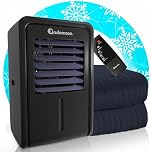 Adamson B10 Bed Cooling System - TWIN 75” L x 39” W - 100% Cotton Mattress Cooling Pad for Night Sweats - Water Bed Cooler Ideal for Hot Sleepers - 5-Year Assurance - Navy Blue