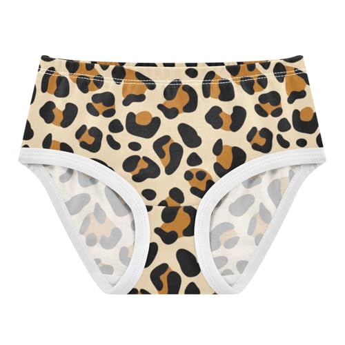 Girls Underwear Toddler 2t Cotton Little Girl Panties Personalized Kids Undies Briefs Leopard Black Brown Spots Tan
