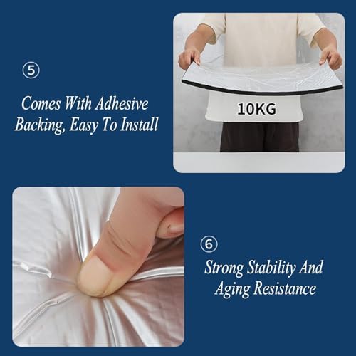 Self-Adhesive Thermal Insulation Mats, 5MM Thick Aluminum Foil Foam Heat Barrier for Walls, Roofs, and Floors - Easy Install Anti-Freeze Insulation Cotton, 10m Long