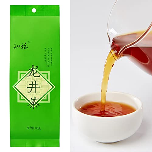 80g de chá longjing, cheiro perfumado sabor delicado chá verde chinês, chá de folhas soltas para pre