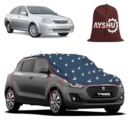 Image of AYSHU Water-Resistant Spike Car Cover for Chevrolet Optra (2005-2007) - Protects from Dogs, Monkeys, Dust, Sunlight & UV - Full Roof Universal Fit