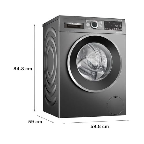 Image of Bosch 10.5 /6 KG Inverter Fully Automatic Front Load Washer Dryer (WNA2E4UCIN, 1400 RPM, 14 Wash Programs, LED touch display, Wash & Dry in 60 Mins, Cast Iron Grey)