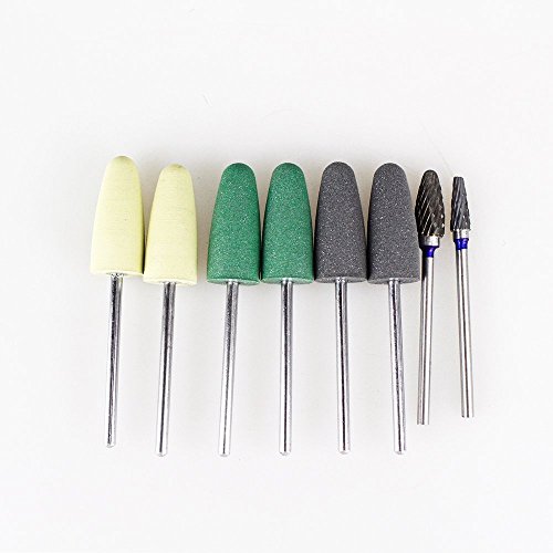Polishing Burs Kits Acrylic Resin Bridgework Grinding Set 8pcs by Pwhite
