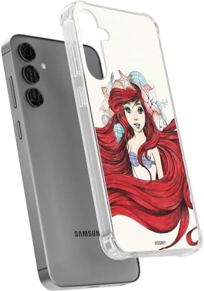 Skinit Clear Phone Case Compatible with Galaxy S24 Plus - Officially Licensed Disney The Little Mermaid Ariel Illustration Design