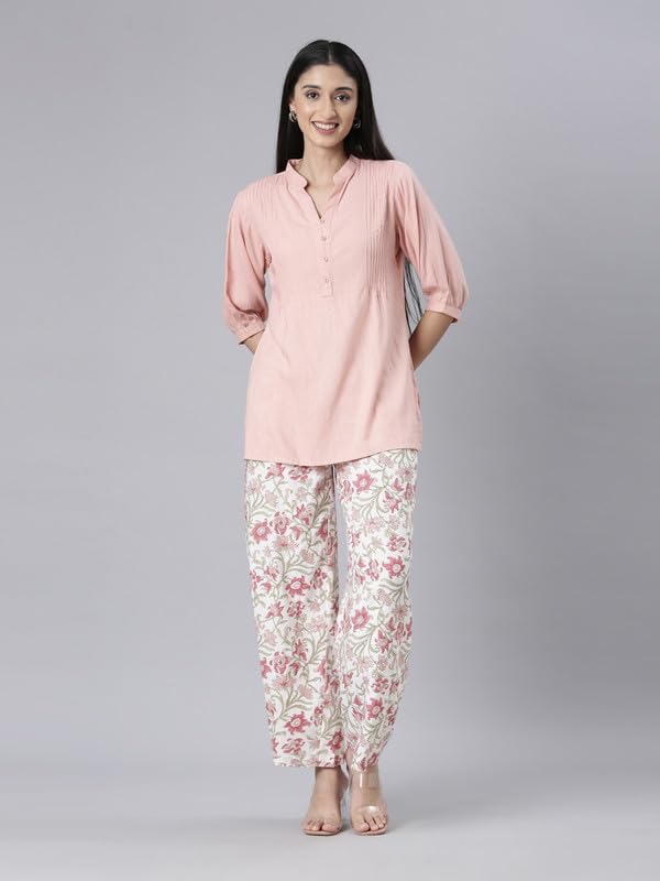 Image of GO COLORS Soft Viscose Printed Palazzo Full Length for Women| Breathable, Mid Rise