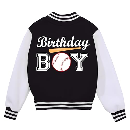 Kids Varsity Jacket Toddler Boys 1st 2nd 3rd 4th 5th Birthday Baseball Jacket 1-5 Years Old Birthday Outfit3