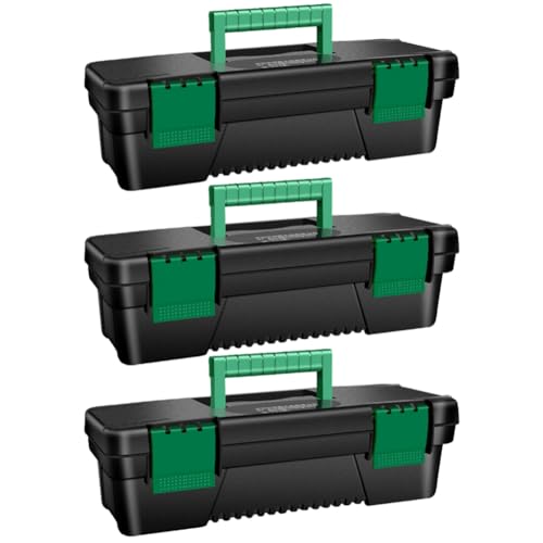Lbvzxkad Caja de Herramientas de 10 Pulgadas, Caja Almacenamiento Herramientas Plástico con Asa para Carpintería y Reparación de Electricistas, Caja de Almacenamiento Herramientas Portátil