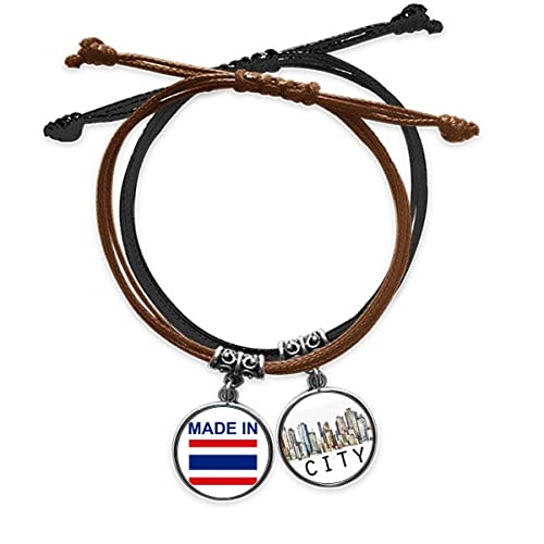 Bracelet Pays de l'amour Thaïlande en corde et cuir Sidi pour le quotidien