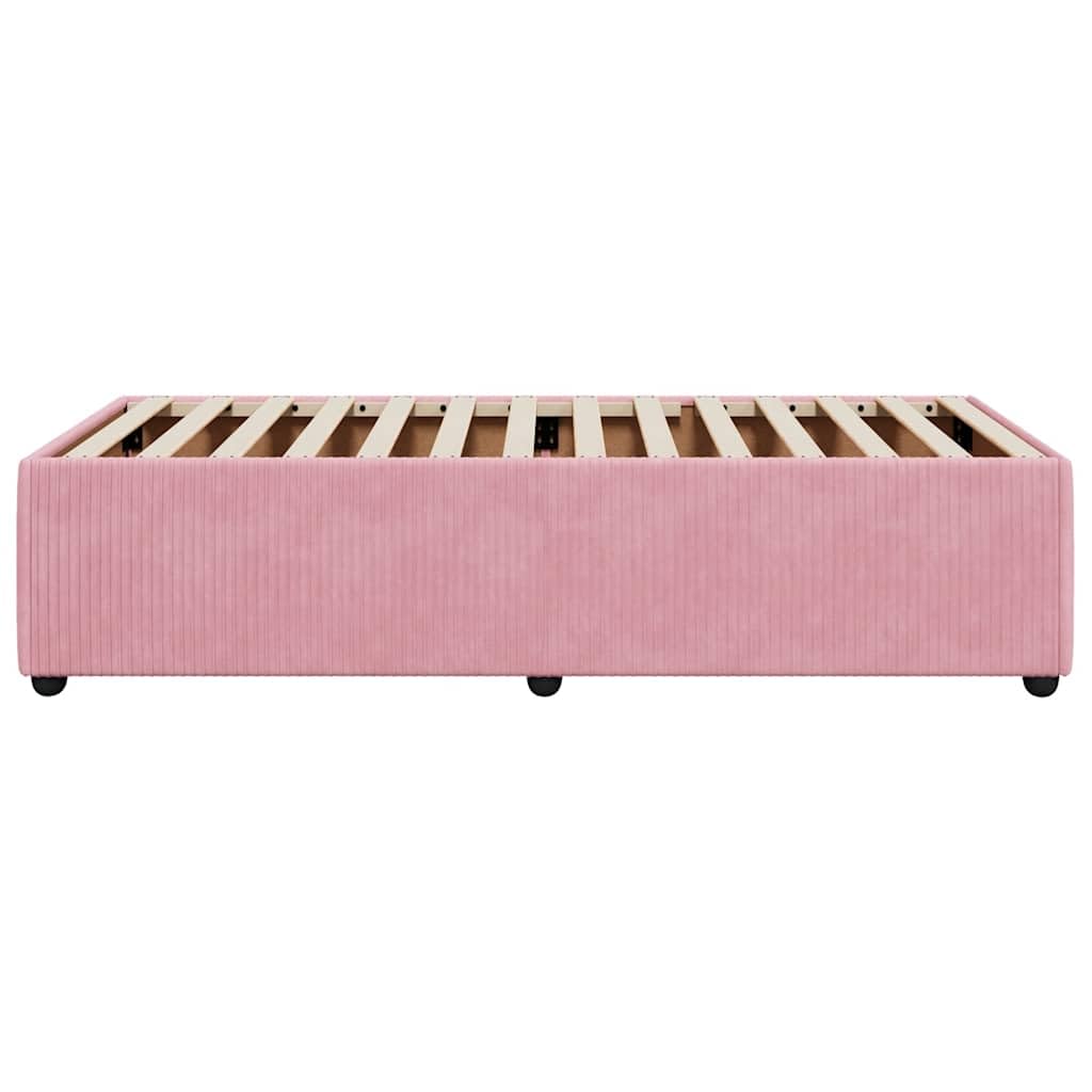 Velluto Premium Imbottito Giroletto Rosa 90x200 cm