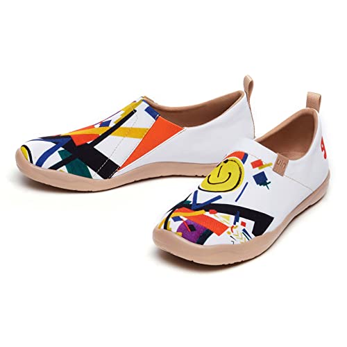 Image of UIN Women's Artistic Slip-On Shoes Vibrant Floral Casual Loafers Lightweight Comfortable Travel Footwear