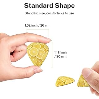 Yellow Lemon Lot de 6 médiators pour guitare acoustique, guitare électrique, basse, ukulélé – fin, moyen et épais - Les Beatles, Paul McCartney, John Lennon, RIngo Starr, George Harrison Yellow Lemon Lot de 6 médiators pour guitare acoustique, guitare électrique, basse, ukulélé – fin, moyen et épais – Image 7