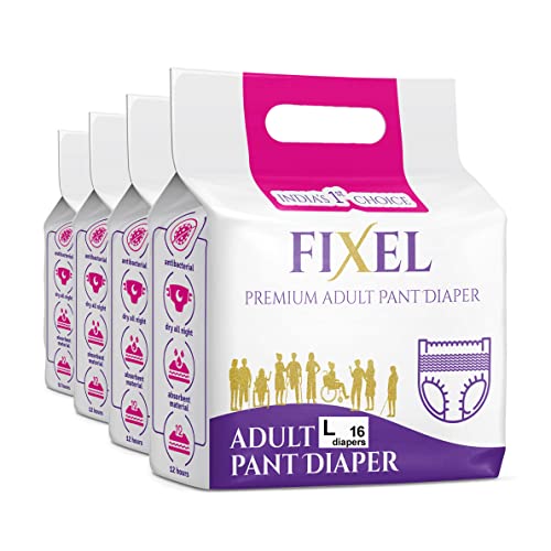 Image of FIXEL Adult diaper pants for unisex (L-size-64-count, L)