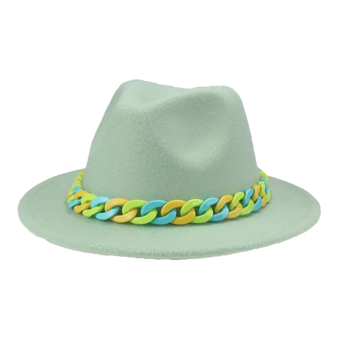 Czapki dla kobiet dzieci chłopcy dziewczęta Panama jednolity łańcuch kapelusz fedora czapki dziecięce sombreros światło EN8 56-58 cm (dorośli), Światło En8, M